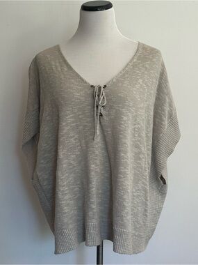 Project V-Neck Tie Pullover Sweater